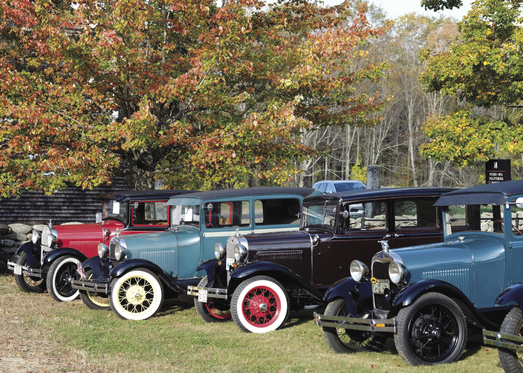 Antique cars at Canterbury Shaker Village